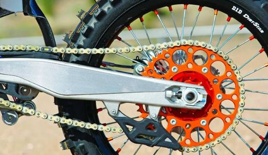 Sprocket on enduro bike